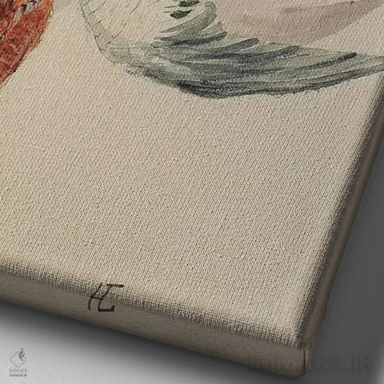 تابلو C.1877-80,قرمز رودخانه، حدود ۱۸۷۷–۸۰ اثر آنری دو تولوز-لوترک - نمای نزدیک بافت بوم