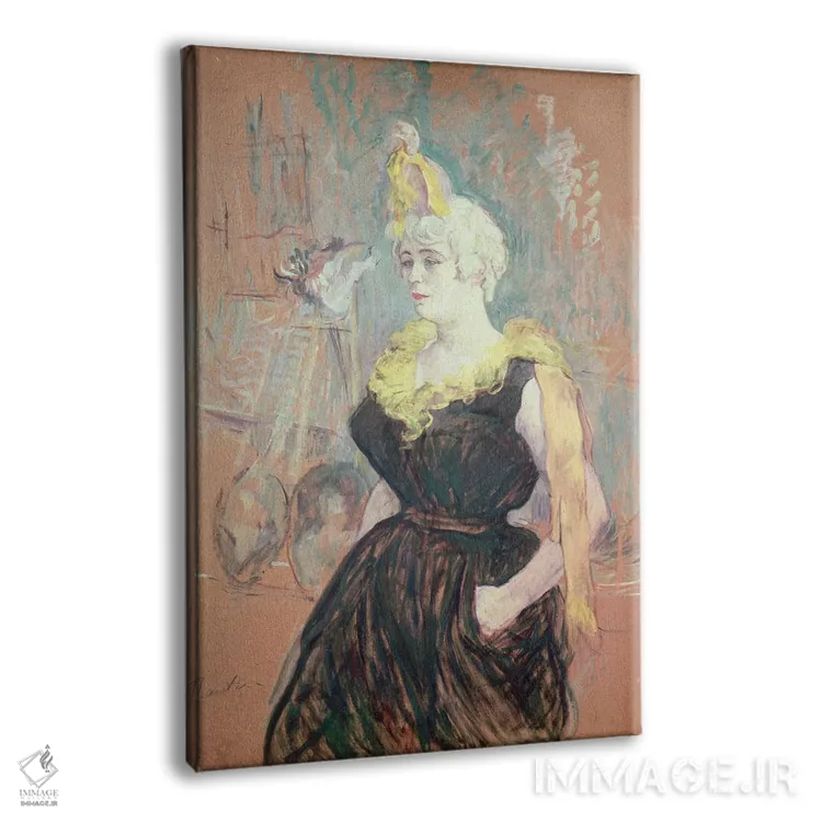 تابلو دلقک زن "شا-او-کائو" اثر آنری دو تولوز-لوترک - نمای پرسپکتیو محصول