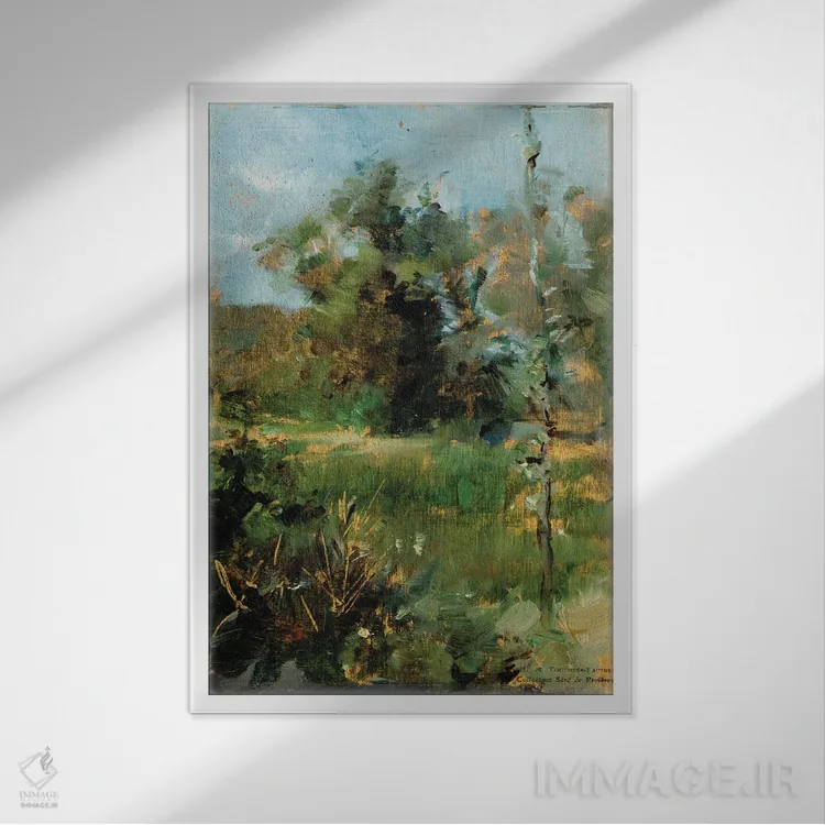 تابلو فضای باز جنگلی اثر آنری دو تولوز-لوترک - نمای قابدار سفید