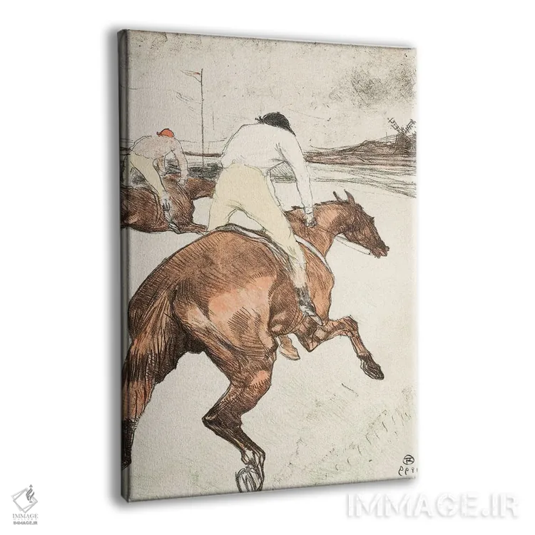 تابلو 1899,جوکی (سوارکار مسابقه)، ۱۸۹۹ اثر آنری دو تولوز-لوترک - نمای پرسپکتیو محصول
