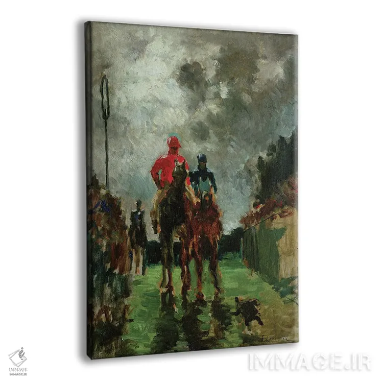 تابلو 1882,جوکیها (سوارکاران مسابقه)، ۱۸۸۲ اثر آنری دو تولوز-لوترک - نمای پرسپکتیو محصول