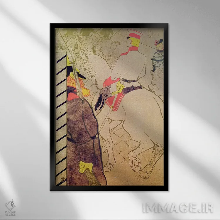 تابلو 1894,بابل آلمان، ۱۸۹۴ اثر آنری دو تولوز-لوترک - نمای قابدار مشکی