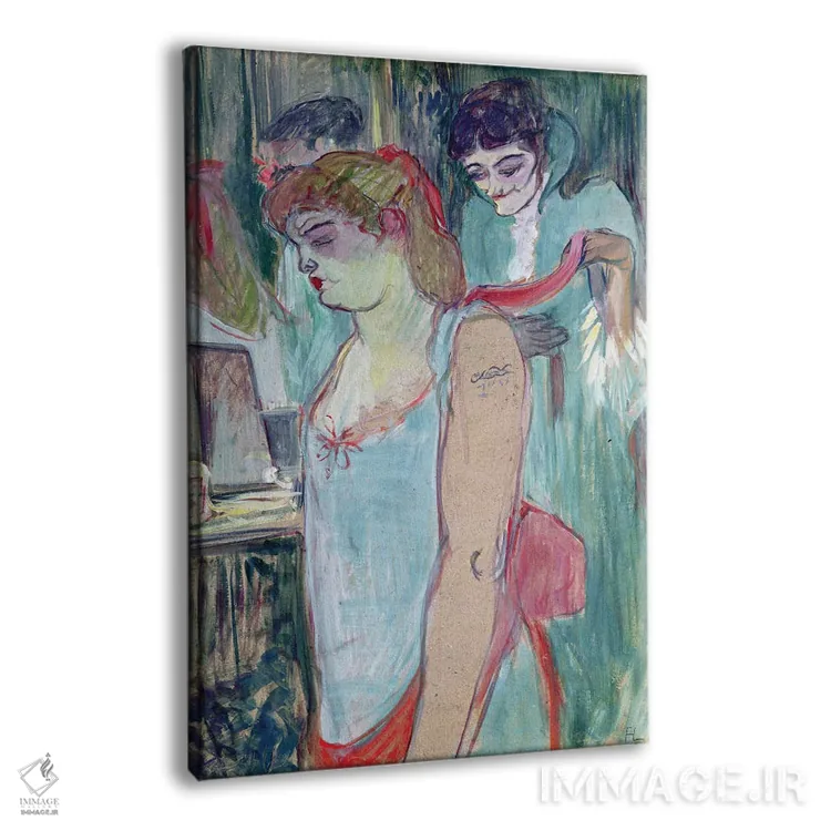 تابلو 1894,زن خالکوبیشده یا آرایش، ۱۸۹۴ اثر آنری دو تولوز-لوترک - نمای پرسپکتیو محصول