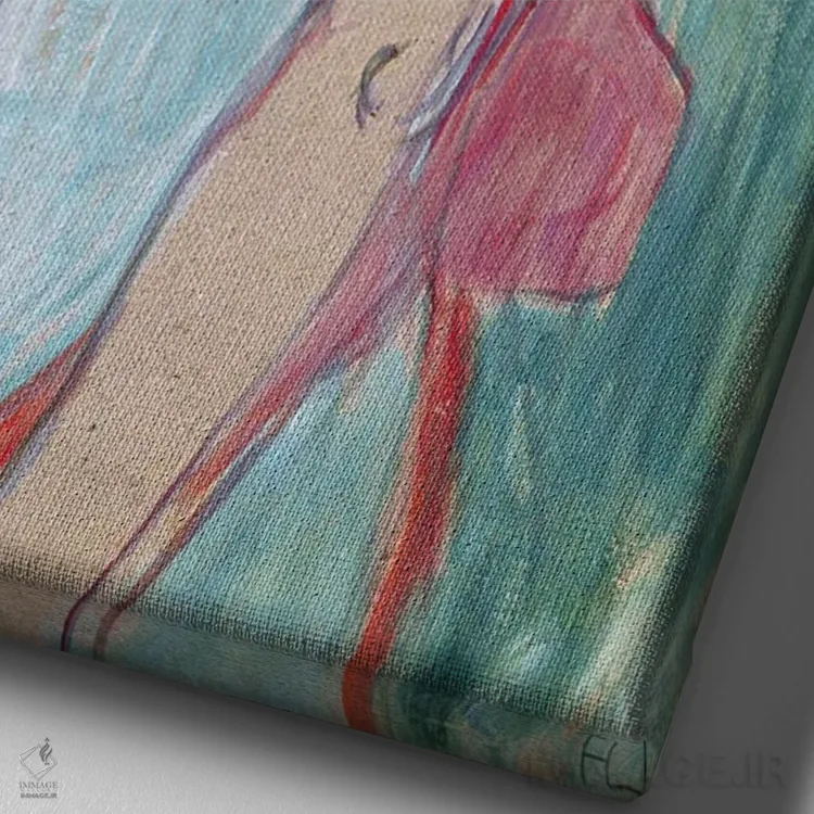 تابلو 1894,زن خالکوبیشده یا آرایش، ۱۸۹۴ اثر آنری دو تولوز-لوترک - نمای نزدیک بافت بوم