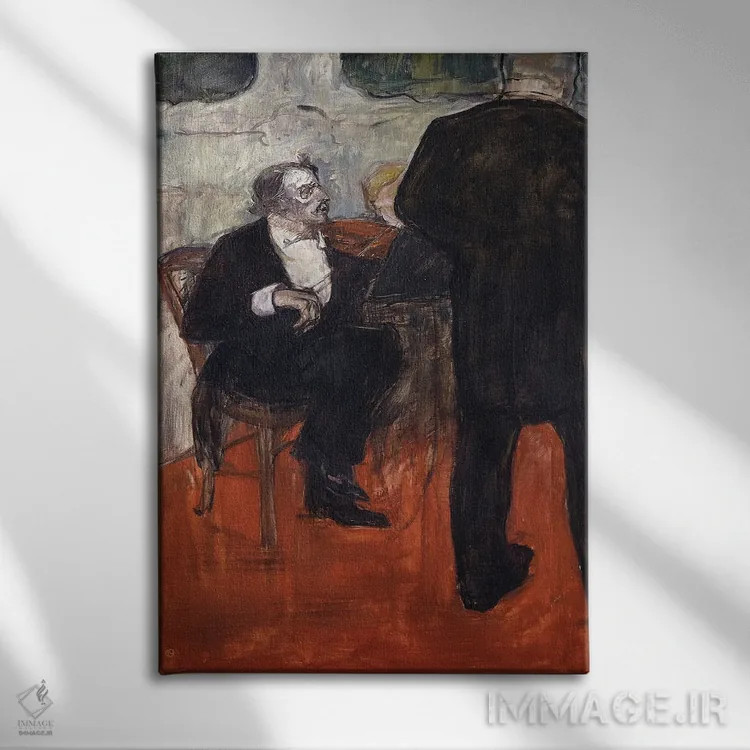 تابلو 1900,نوازنده ویولن دانکلا، ۱۹۰۰ اثر آنری دو تولوز-لوترک - نمای روبهرو روی دیوار