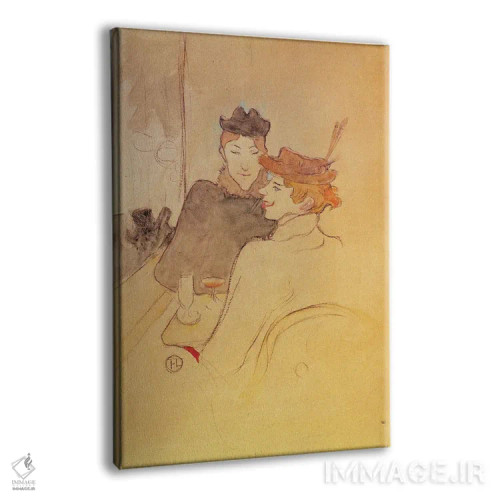 تابلو دو زن نشسته در ک اثر آنری دو تولوز-لوترک - نمای پرسپکتیو محصول