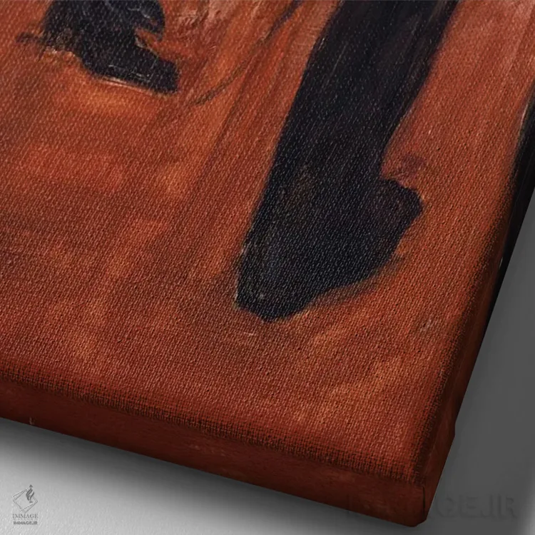 تابلو 1900,نوازنده ویولن دانکلا، ۱۹۰۰ اثر آنری دو تولوز-لوترک - نمای نزدیک بافت بوم