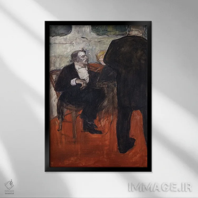 تابلو 1900,نوازنده ویولن دانکلا، ۱۹۰۰ اثر آنری دو تولوز-لوترک - نمای قابدار مشکی