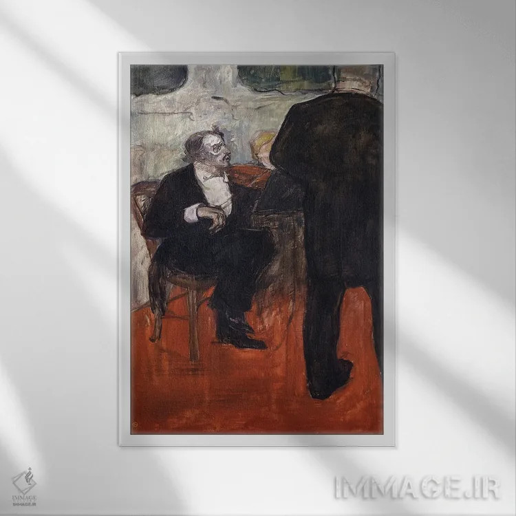 تابلو 1900,نوازنده ویولن دانکلا، ۱۹۰۰ اثر آنری دو تولوز-لوترک - نمای قابدار سفید