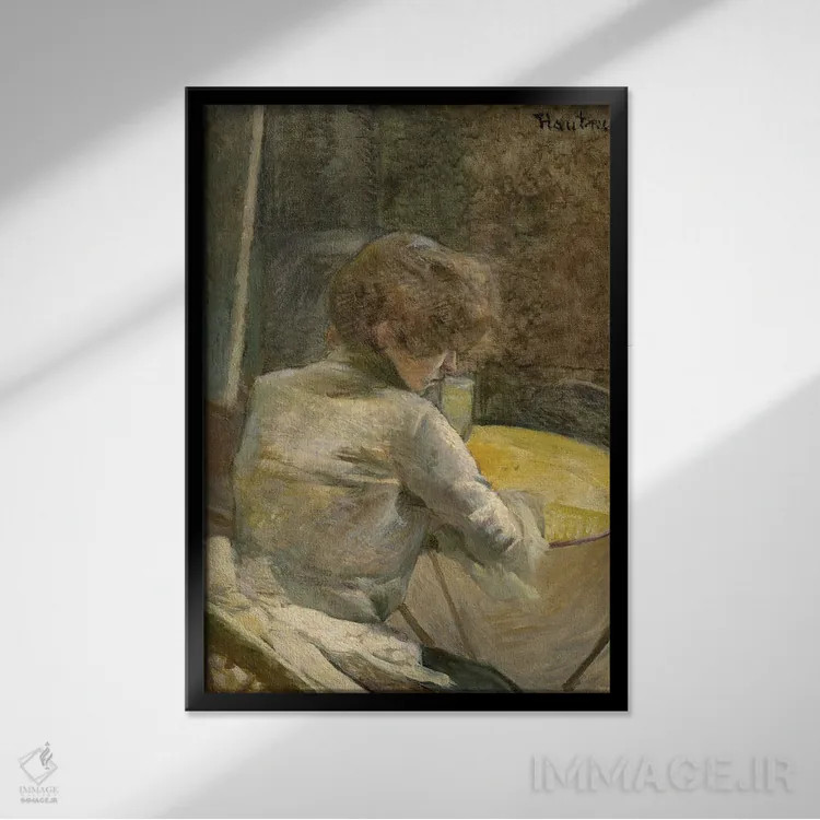 تابلو انتظار، حدود ۱۸۸۷ اثر آنری دو تولوز-لوترک - نمای قابدار مشکی