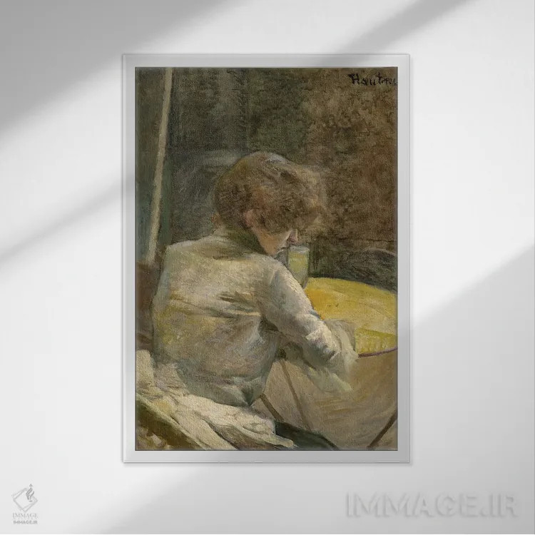 تابلو انتظار، حدود ۱۸۸۷ اثر آنری دو تولوز-لوترک - نمای قابدار سفید