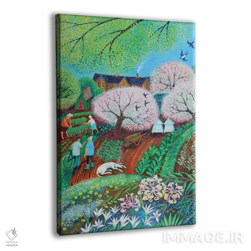 تابلو سگ خوابآلود، ۲۰۱۸ (رنگ اکریلیک روی کاغذ) اثر لیزا گرا یِنسن - نمای پرسپکتیو محصول