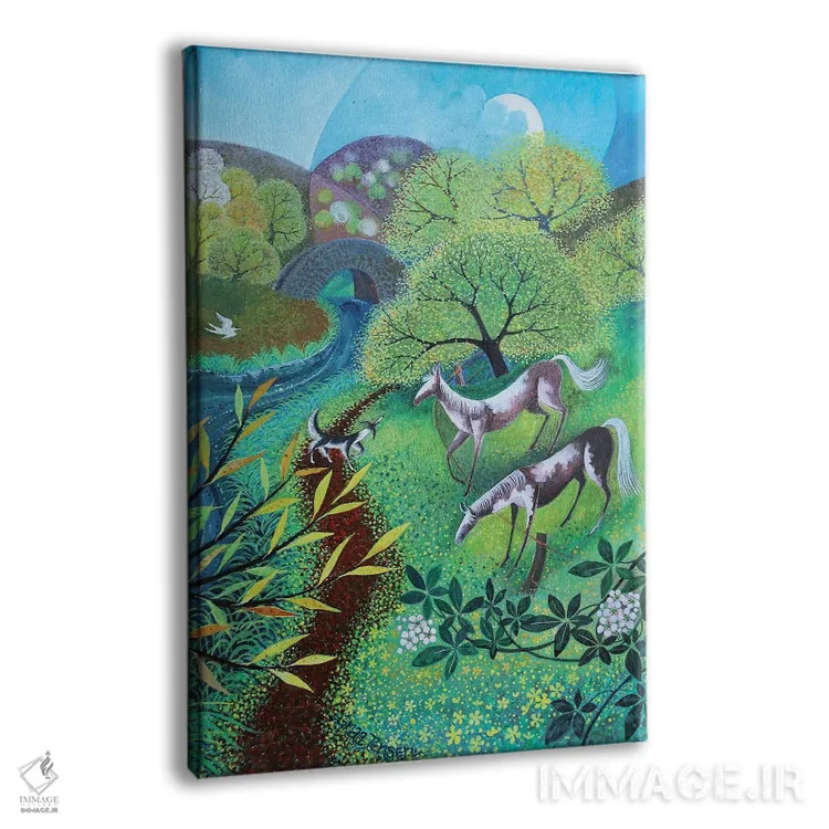 تابلو پرستوهای دریایی بر رود، ۲۰۲۱ اثر لیزا گرا یِنسن - نمای پرسپکتیو محصول