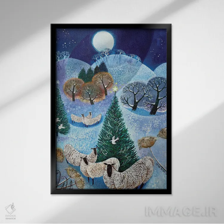 تابلو کاج کریسمس، ۲۰۱۷ اثر لیزا گرا یِنسن - نمای قابدار مشکی