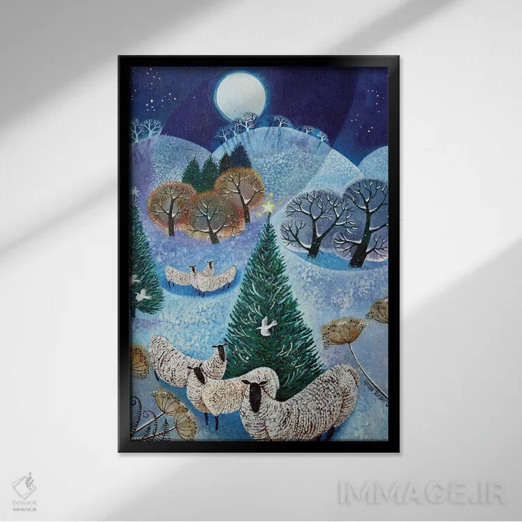 تابلو کاج کریسمس، ۲۰۱۷ اثر لیزا گرا یِنسن - نمای قابدار مشکی