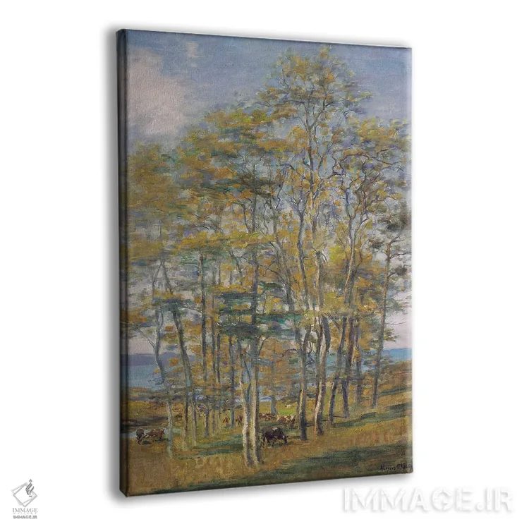 تابلو گاوها در حال چرا در بریتانی (فرانسه) اثر آلویسیوس سی. اوکلی - نمای پرسپکتیو محصول