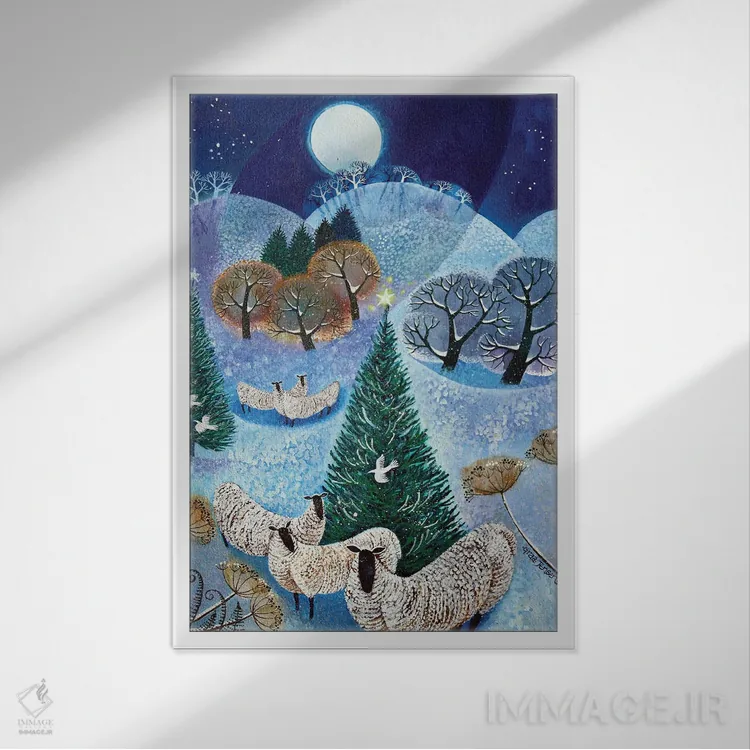 تابلو کاج کریسمس، ۲۰۱۷ اثر لیزا گرا یِنسن - نمای قابدار سفید