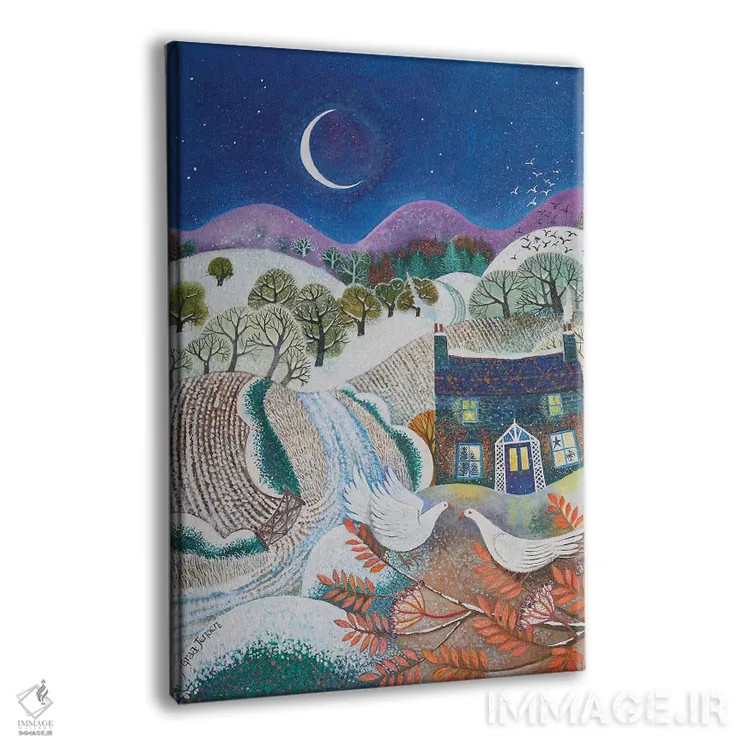 تابلو پرندگان برفی، ۲۰۱۸ اثر لیزا گرا یِنسن - نمای پرسپکتیو محصول