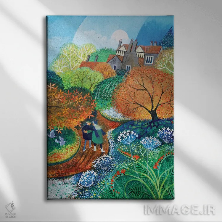 تابلو گشت و گذار سپتامبر، ۲۰۱۸ اثر لیزا گرا یِنسن - نمای روبهرو روی دیوار