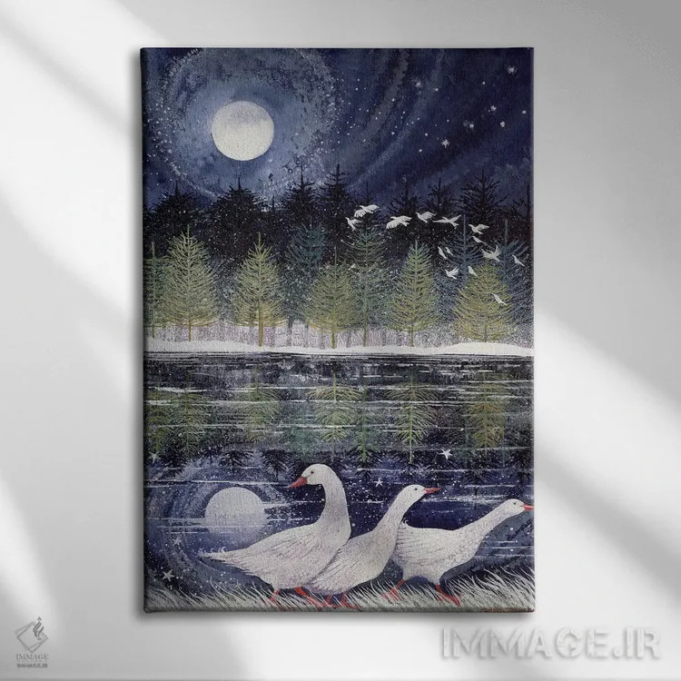 تابلو غازهای برفی، ۱۹۹۵ اثر لیزا گرا یِنسن - نمای روبهرو روی دیوار