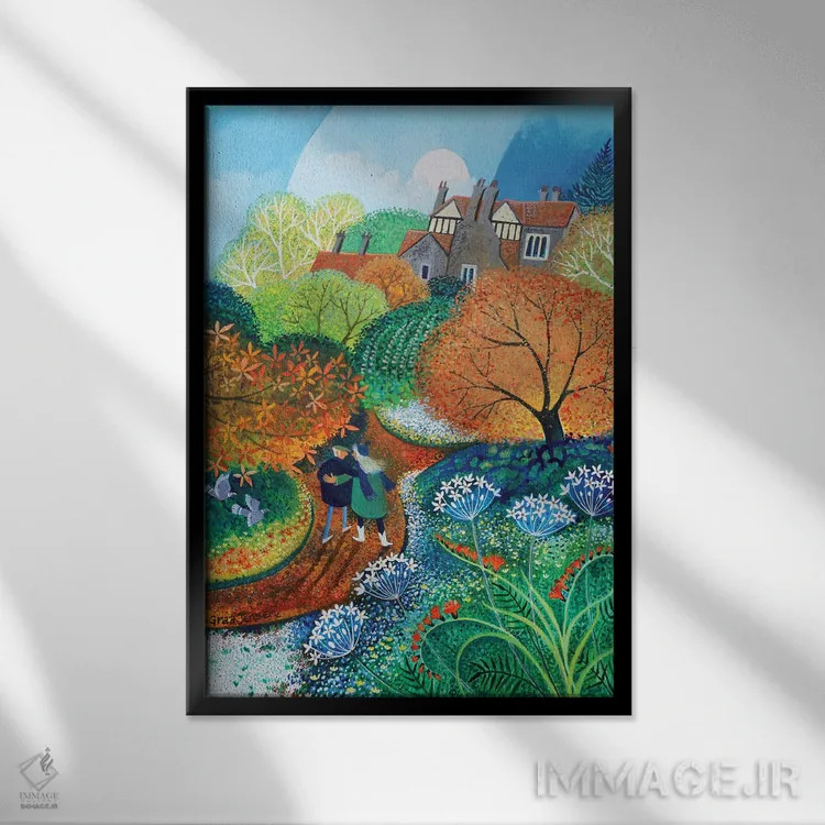 تابلو گشت و گذار سپتامبر، ۲۰۱۸ اثر لیزا گرا یِنسن - نمای قابدار مشکی