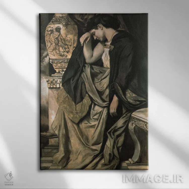 تابلو مدئا، ۱۸۷۳ (اسطوره یونانی) اثر انسلْم فوئرباخ (نقاش آلمانی) - نمای روبهرو روی دیوار