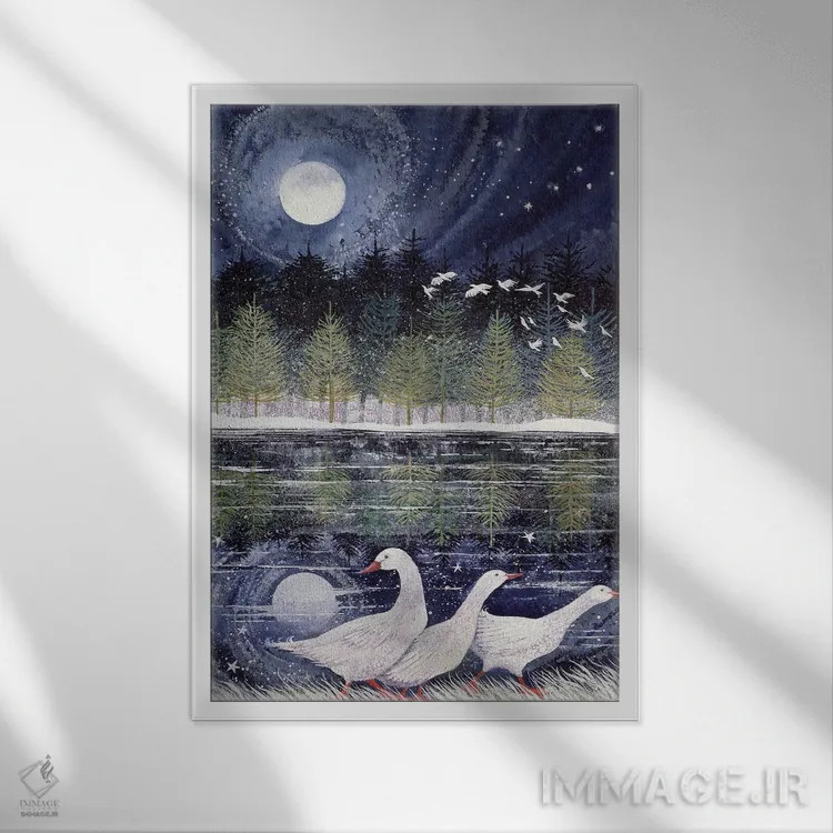 تابلو غازهای برفی، ۱۹۹۵ اثر لیزا گرا یِنسن - نمای قابدار سفید