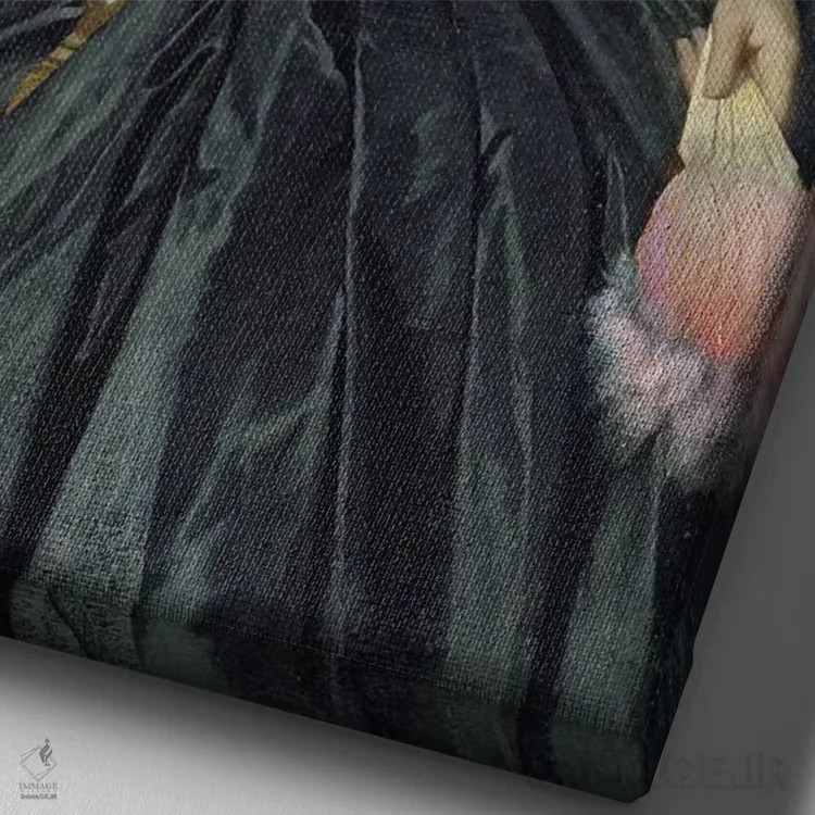 تابلو بیانکا کاپلو، ۱۸۶۴/۶۸ اثر انسلْم فوئرباخ (نقاش آلمانی) - نمای نزدیک بافت بوم