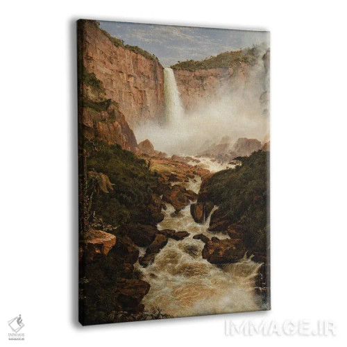 تابلو آبشار تکوئنداما نزدیکی بوگوتا (کلمبیا)، ۱۸۵۴ اثر فردریک ادوین چرچ (نقاش آمریکایی سبک هودسونریور) - نمای پرسپکتیو محصول