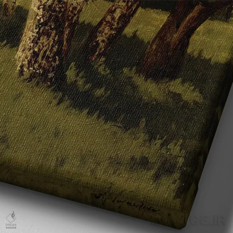 تابلو درختان توس اثر آرکیپ ایوانوویچ کوئینجی (نقاش روسی) - نمای نزدیک بافت بوم