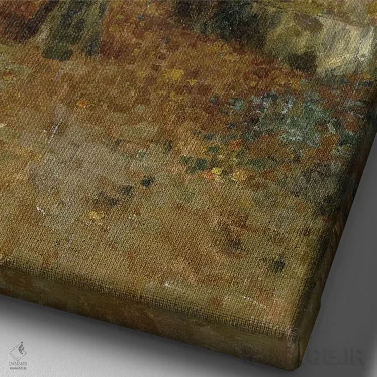 تابلو زمینهای اطراف قلعه؛ حیاط قلعه، ۱۹۰۵ اثر آنری اوژن اوگوستین لو سیدانر - نمای نزدیک بافت بوم