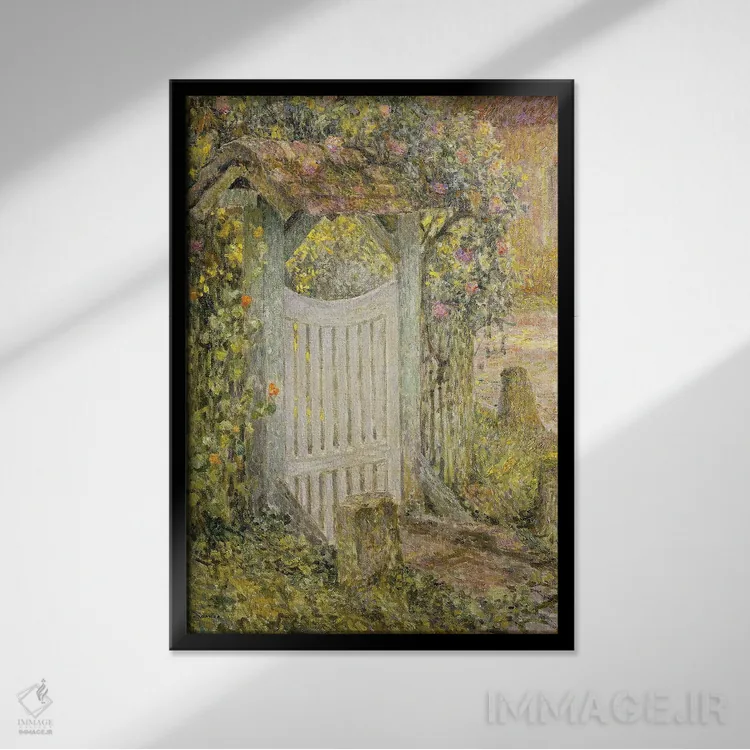 تابلو لودژ پوتوئی، ژربروی، ۱۹۲۷ اثر آنری اوژن اوگوستین لو سیدانر - نمای قابدار مشکی