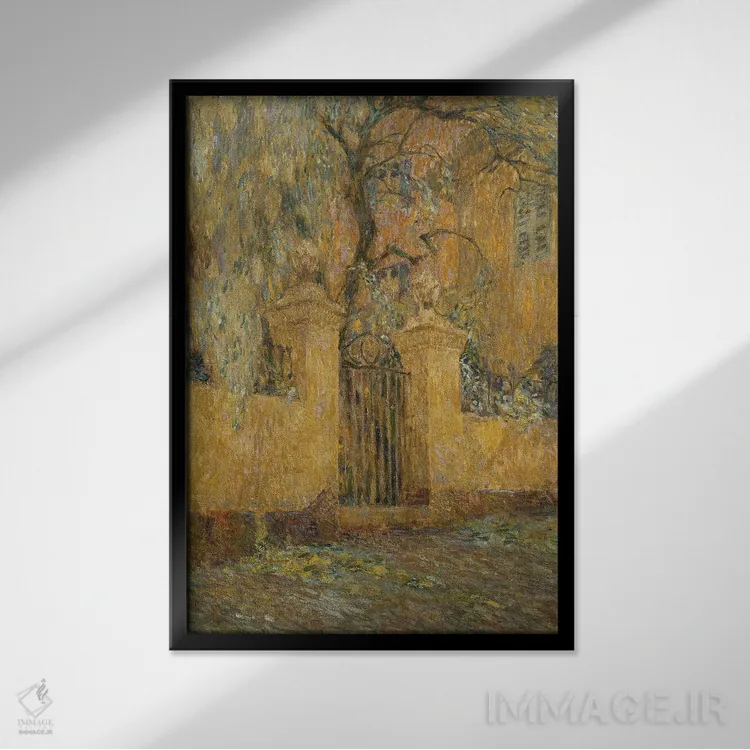 تابلو دروازه اثر آنری اوژن اوگوستین لو سیدانر - نمای قابدار مشکی