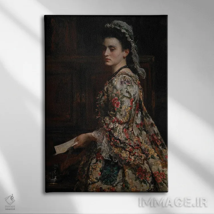 تابلو 1868,ونسا، ۱۸۶۸ اثر سر جان اورت میلیِس (نقاش بریتانیایی) - نمای روبهرو روی دیوار