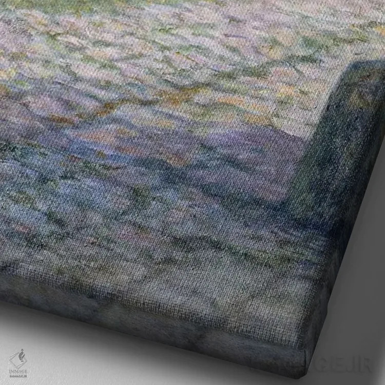 تابلو خانه گل رز در ورسای، ۱۹۱۸ اثر آنری اوژن اوگوستین لو سیدانر - نمای نزدیک بافت بوم