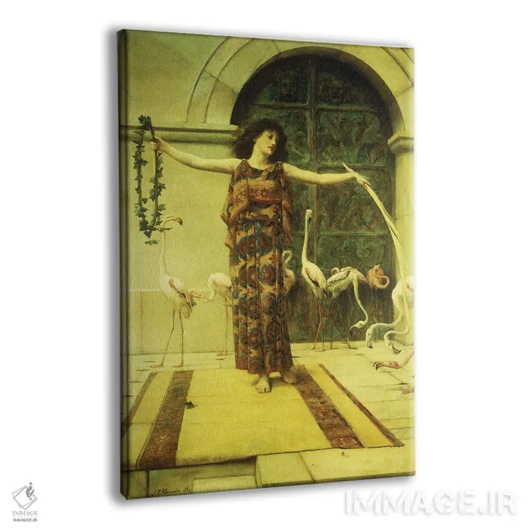 تابلو 1885,رقص فلامینگوها، ۱۸۸۵ اثر جان راینهارد وگلون - نمای پرسپکتیو محصول