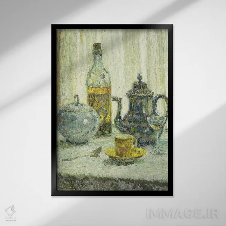 تابلو طبیعت بیجان، ۱۹۱۷ اثر آنری اوژن اوگوستین لو سیدانر - نمای قابدار مشکی