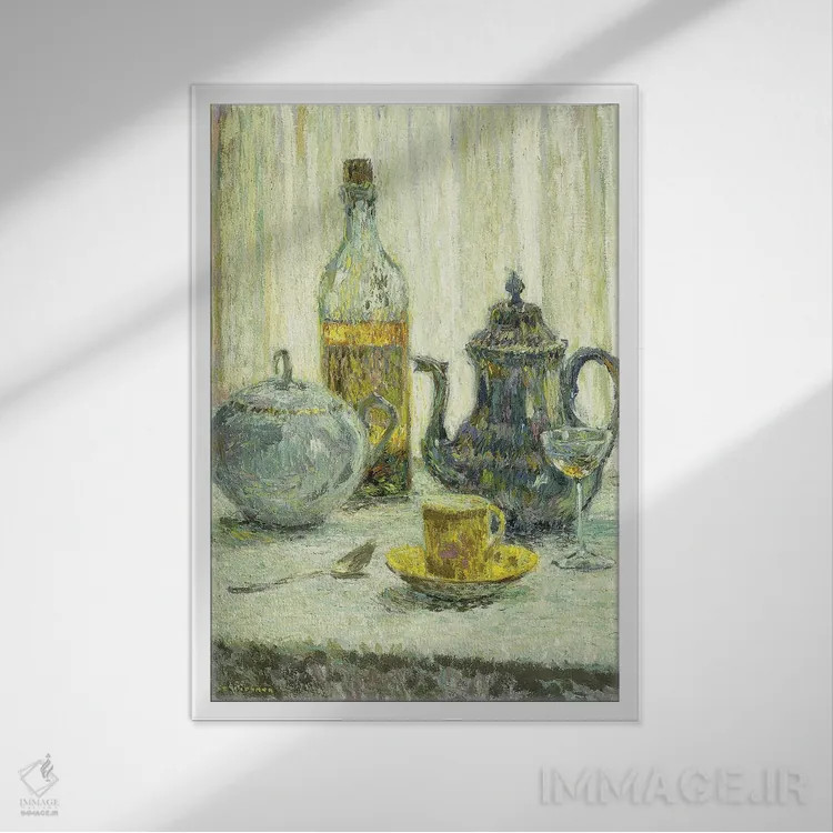 تابلو طبیعت بیجان، ۱۹۱۷ اثر آنری اوژن اوگوستین لو سیدانر - نمای قابدار سفید