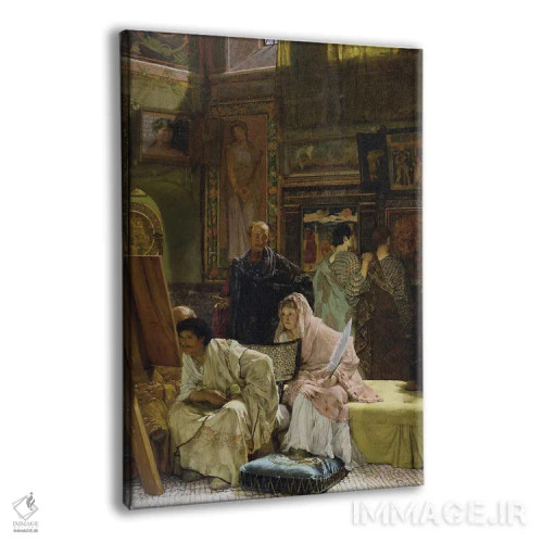 تابلو 1874,نگارخانه، ۱۸۷۴ اثر سر لاورنس آلما-تادما (نقاش منزازی انگلیسی) - نمای پرسپکتیو محصول