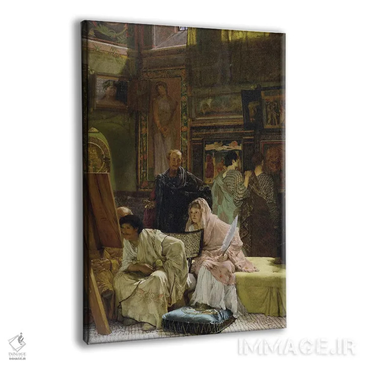 تابلو 1874,نگارخانه، ۱۸۷۴ اثر سر لاورنس آلما-تادما (نقاش منزازی انگلیسی) - نمای پرسپکتیو محصول