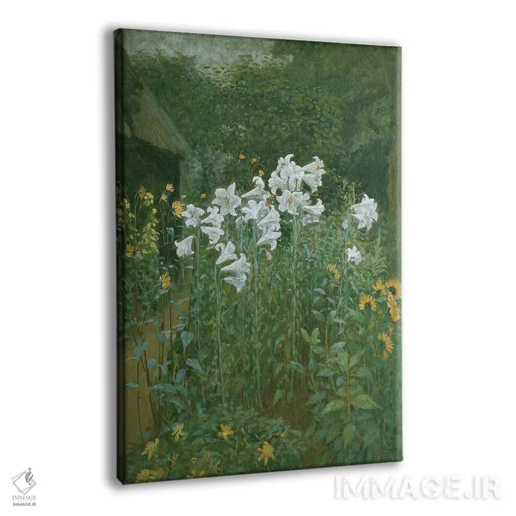 تابلو سوسن مریم در باغ اثر والتر کرین - نمای پرسپکتیو محصول