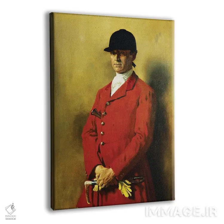 تابلو Master Of The Fox Hounds, 1926,پرترهٔ کاپیتان مارشال رابرتز، استاد شکارچی سگهای روباه، ۱۹۲۶ اثر سر ویلیام اورپن (نقاش ایرلندی) - نمای پرسپکتیو محصول