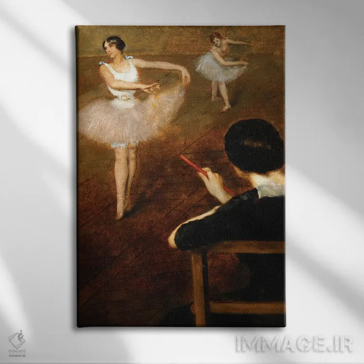 تابلو کلاس باله اثر پیر کاریه-بلوُز - نمای روبهرو روی دیوار
