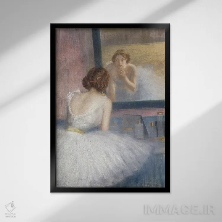 تابلو اتاق رختکن اثر پیر کاریه-بلوُز - نمای قابدار مشکی