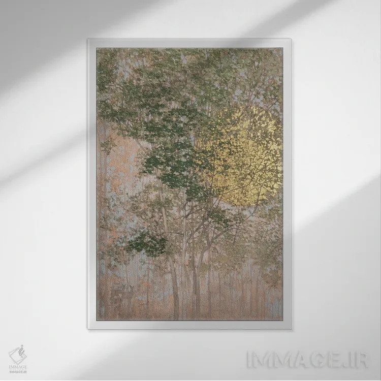 تابلو دو گوزن اثر انگوس همپل - نمای قابدار سفید