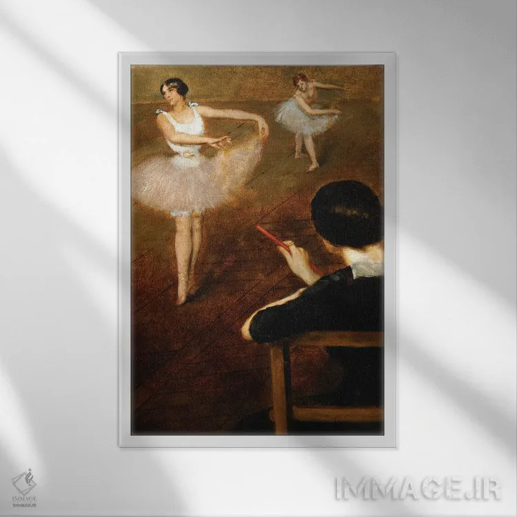 تابلو کلاس باله اثر پیر کاریه-بلوُز - نمای قابدار سفید