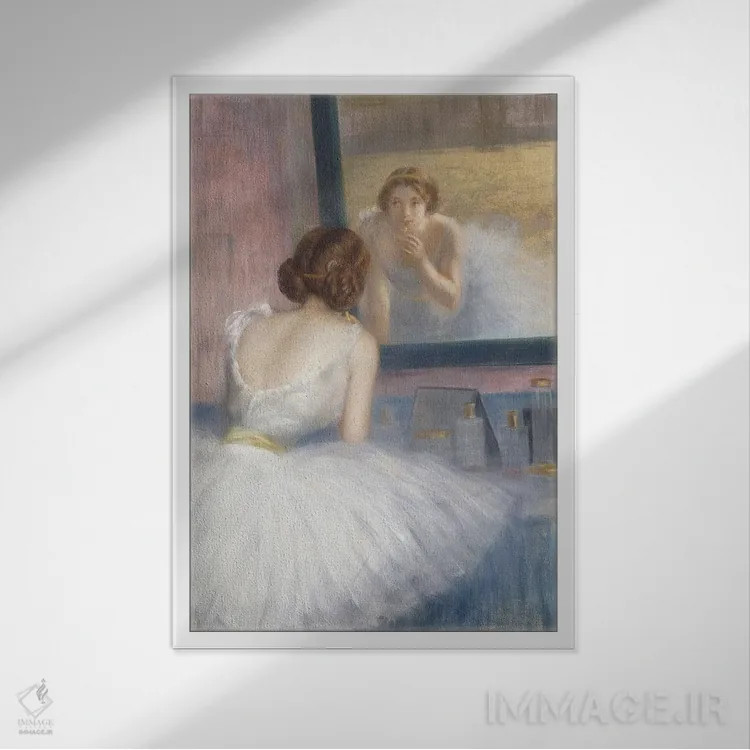 تابلو اتاق رختکن اثر پیر کاریه-بلوُز - نمای قابدار سفید