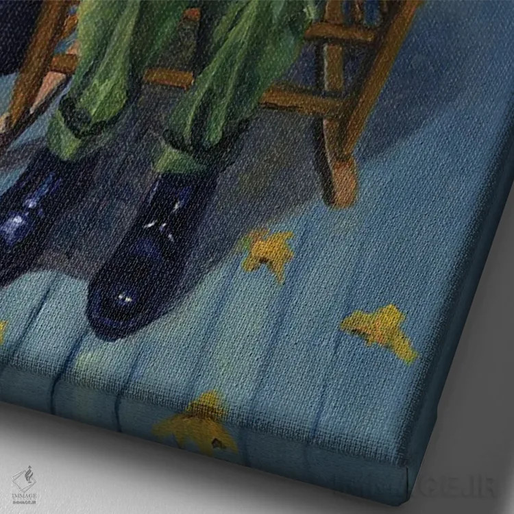 تابلو 2000,رنجهای پاییزی، ۲۰۰۰ اثر کالین بوتمن - نمای نزدیک بافت بوم
