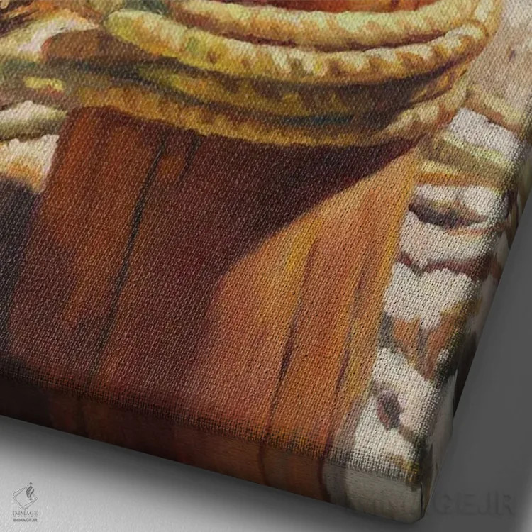 تابلو 2018,لنگر انداخته، ۲۰۱۸ اثر کالین بوتمن - نمای نزدیک بافت بوم