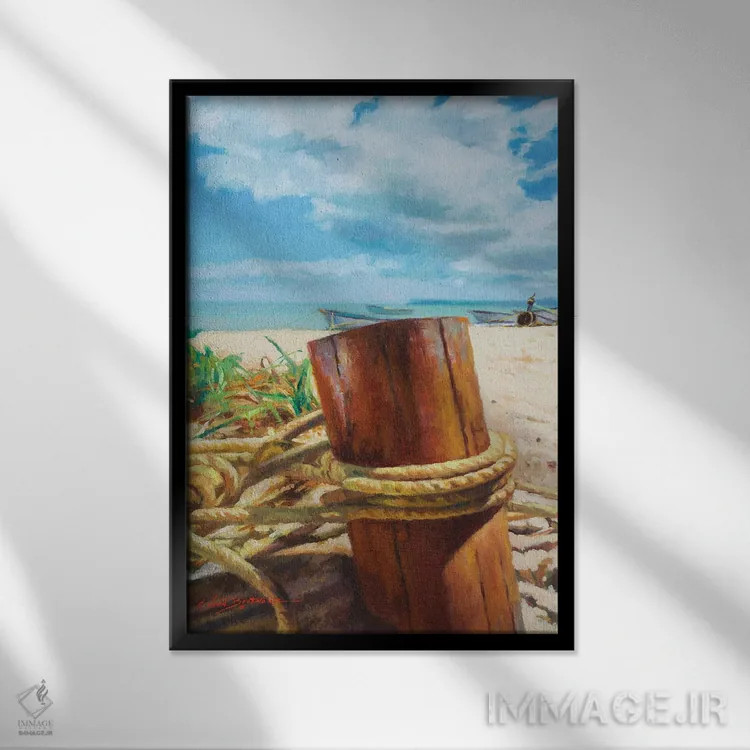 تابلو 2018,لنگر انداخته، ۲۰۱۸ اثر کالین بوتمن - نمای قابدار مشکی